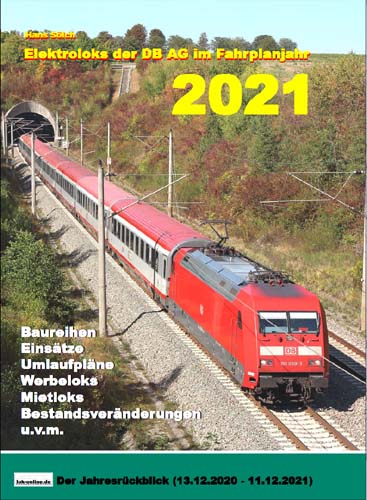 Elektroloks der DB AG im Fahrplanjahr 2021